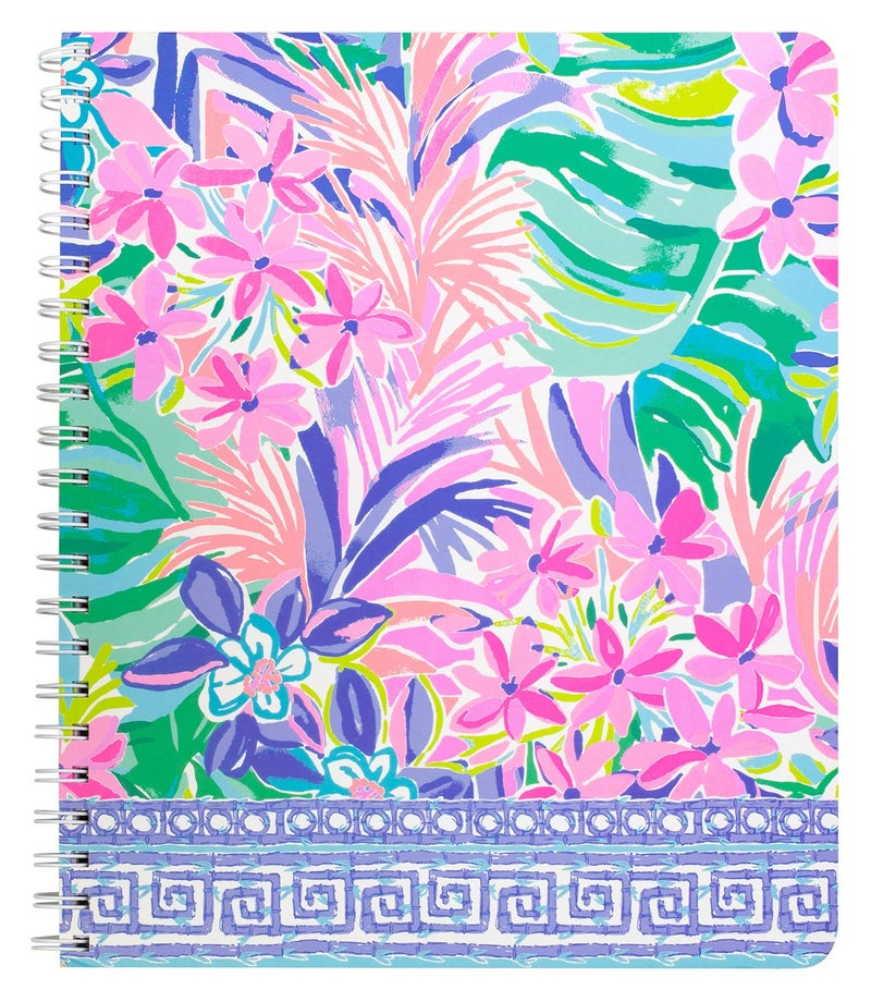 Lilly Pulitzer Large Hardcover Spiral Notebook, 11" x 9.5" with 160 College Ruled Pages, It Was All A Dream - Image 1